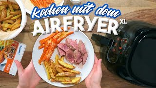 FETTFREI FRITTIEREN  Kochen mit dem Philips Airfryer  JackieLina [upl. by Enaid868]