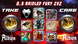 TOP KILLS  83 BRIDLED FURY POV  Albion Online ZvZ  TAKE CARE vs THE LONELY MEN [upl. by Nageek]