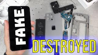 FAKE Goophone 15 Pro Max TEARDOWN amp DESTROYED [upl. by Wixted]