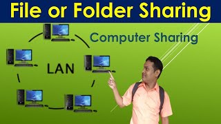 How to share File or Folder with another Computer in Network  Computer Sharing  Lan Network [upl. by Garlan17]