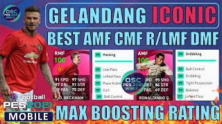 MAX RATING GELANDANG ICONIC TERBAIK AMF CMF RMF LMF DMF DATA PACK 7 EFOOTBALL PES 2021 MOBOILE [upl. by Argyle]