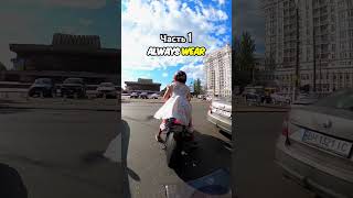 Motorcycle Backpack Girl Forgets Shes Wearing a SkirtDress  bikerfail backpack bikergirl [upl. by Aticilef]