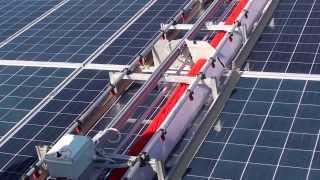 Demo Washing of the Photovoltaic Panels Spalare panouri fotovoltaice [upl. by Enyak]