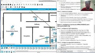 3 3 2 7 Packet Tracer WEP WPA2 PSK WPA2 RADIUS practica2 [upl. by Zahc]