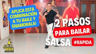 SALSABRAVA  2 Pasos para Bailar SALSA Rapida PUNTA TALON Y TITERE COMPLICADO [upl. by Novyert]