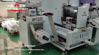 Label sticker paper film fully rotary die cutting slitter rewinder machine [upl. by Eamaj]