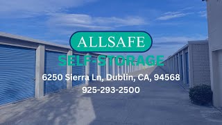 Allsafe Self Storage Dublin  6250 Sierra Ln Dublin CA 94568 [upl. by Axia]