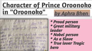 Character of Oroonoko in the novel quotOroonokoquot by Aphra Bhen l Role played by Oroonoko l [upl. by Odnama560]