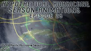 2024 Hypothetical Atlantic Hurricane Season Animation Oil [upl. by Gorlin961]