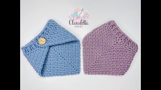 Easy Crochet Baby Bib Bandana – StepbyStep Tutorial [upl. by Honebein817]