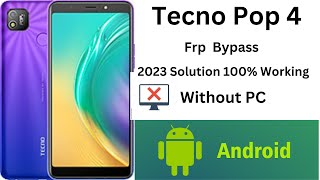 tecno pop 4 frp bypass without pc  how to bypass frp on tecno pop 4 bc2  android 10  smguru [upl. by Odilo]