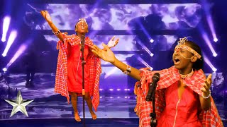 The winner of AGT 2024Maasai Surprise Simon cry when he heard Amazing Voice [upl. by Cutcliffe]