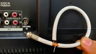 A piece of coaxial cable unlocks all TV channels  Antenna Booster [upl. by Ecinhoj272]