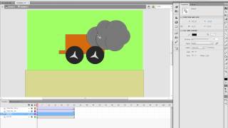 Egzozundan Duman Çıkan Tekerlekleri Dönen Basit Araba Animasyonu Flash Professional [upl. by Anoik]