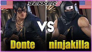 Tekken 8 ▰ Donte Law Vs Ninjakilla Law ▰ Mirror Match [upl. by Aes]