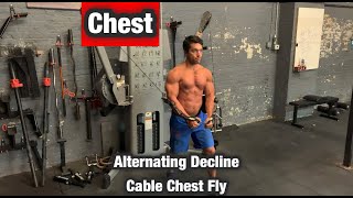 Alternating Decline Cable Chest Fly  Chest Pec Exercise Workout [upl. by Nerrawed403]