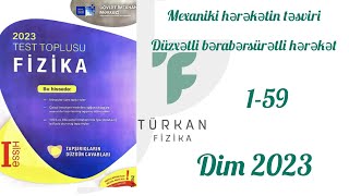 Düzxətli bərabərsürətli hərəkət Dim test toplusu 2023 [upl. by Maillw]