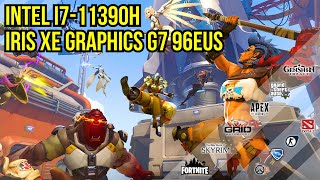 Intel Core i711390H  Iris Xe Graphics G7 96EUs 10 Games Tested  Gaming Benchmarks [upl. by Neltiak]