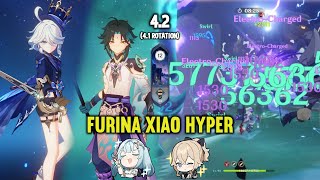 F2P C0 FURINA XIAO Hyper  42 Spiral Abyss Floor 12 41 Rotation  Genshin Impact [upl. by Hassin]