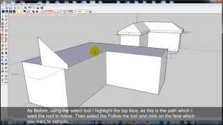 SketchUp Creating Hip Roofs [upl. by Adnertal]