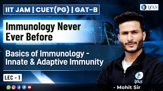 Immunology Never Ever Before  Innate amp Adaptive Immunity  IIT JAM  CUETPG  GATB  L1  IFAS [upl. by Ahtis]