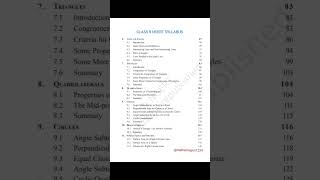 CLASS 9 NCERT MATHS SYLLABUS [upl. by Gibun]