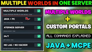 How to Create multiple Worlds in your Minecraft server   JAVA  PE [upl. by Naenaj616]