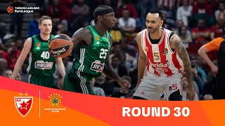 ZvezdaPanathinaikos  Round 30 Highlights  202324 Turkish Airlines EuroLeague [upl. by Nooj358]