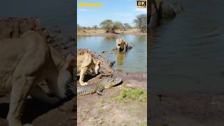 Lions Stuck in Mud Near Crocodile… The Strangest Natural Encounter [upl. by Cromwell]