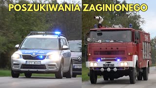 Alarmowo 6 zastępów z JRG Ozorków i jednostek OSP  Policja z dronem na poszukiwania zagionego [upl. by Anasxor]