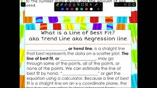 Unit 2 Scatter Plot and Lines of Best Fit [upl. by Rotceh]