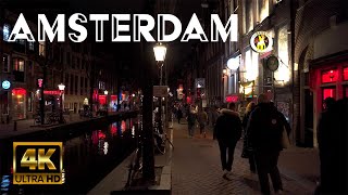 Amsterdam Nightlife Walking Tour  Red Light District 2024 4K HDR [upl. by Peterus]