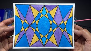 If You’re Looking to Draw in the Way of Tessellation amp Triangles Art Here How to Sketch  Easy Steps [upl. by Leamaj]