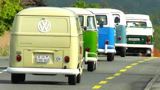 Classic VW Bus Jubilee Convoy  75 Volkswagen Campervan Transporter Kombi  VW Type 2 T1 VW T2 [upl. by Chancey789]