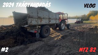 🚜Traktoros Vlog 2 💩Trágyahordás💩 MTZ 82 [upl. by Ellenej213]