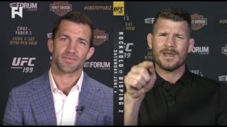 Luke Rockhold amp Michael Bisping Show No Love Lost Ahead of UFC 199 [upl. by Atirahc]