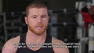 quotI feel extremely proud to fight at Madison Square Gardenquot  Canelo on CaneloRocky [upl. by Nodnek]