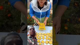 Beautiful Rural Farmer Life  Potato Chips Making shorts​ potato​ youtubeshorts​ satisfying​ [upl. by Neik]