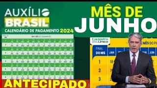 JÁ DISPONÍVEL CALENDÁRIO ANTECIPADO DO BOLSA FAMÍLIA DE JUNHO VALORES [upl. by Olympie556]