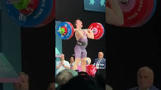 Olympics 2024 Paris Team USA Weightlifter w bulge wins Bronze with this Heavy Lift amp bulge [upl. by Seafowl]