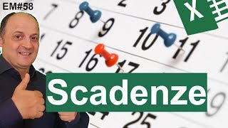 EM 58 gestione delle scadenze con la Formattazione condizionale di excel [upl. by Aleciram678]