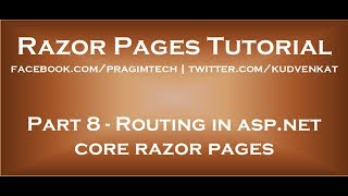 Routing in asp net core razor pages [upl. by Jake659]