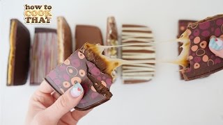 HOW TO MAKE CHOCOLATE BLOCKS How To Cook That Ann Reardon Caramel amp Smores [upl. by Jump]