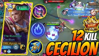 MVP  TRIPLE KILL 127 POINT CECILION ONE SHOT BUILD mlbb cecilion [upl. by Dominick]