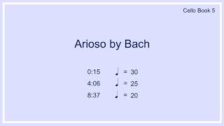 Arioso by Bach  Piano Accompaniment for Cello Book 5 [upl. by Ienttirb]