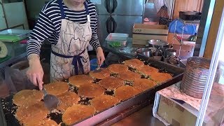 Japanese Street Food  OKONOMIYAKI OBANYAKI [upl. by Alanson558]