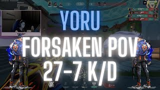 PRX f0rsakeN POV Yoru on Pearl 277 KD VALORANT Pro POV [upl. by Llenyr]