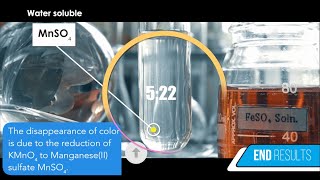 What happens when Potassium permanganate KMnO4 reacts with Iron sulfate FeSO4  KMnO4H2SO4FeSO4 [upl. by Aeynod]