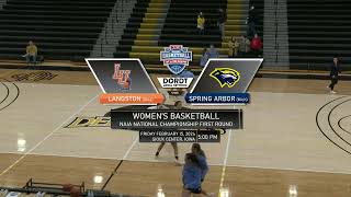 Langston vs Spring Arbor NAIA 1st Round Womens Basketball March 15 2024 [upl. by Thamos610]