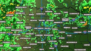 DFW LIVE RADAR  Tracking Friday storms and rain in North Texas [upl. by Ahsiatal]